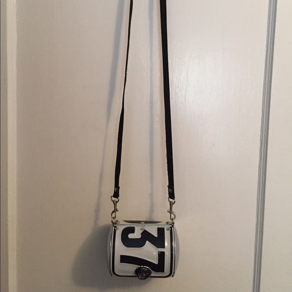 License Plate Novelty Crossbody with Hub Cap